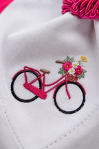 Pink Embroidered Table Setting Set for 6 – Bicycle Napkins, Placemats & Napkin Rings