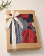 Double Side Cherry Placemat Set for 6 | Reversible Table Linen Gift Box | Handmade by ArtByCrosa