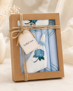 Luxury Hydrangea Blue Table Set for 6 | Handmade Gift Box | ArtByCrosa
