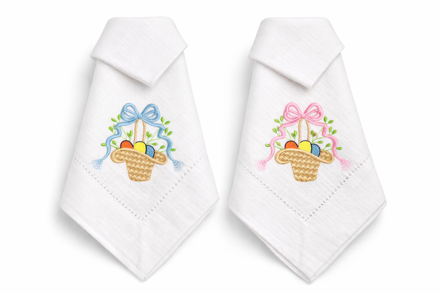 Easter Embroidered Linen Napkin – Handmade Table Decor (45x45cm) | Spring Table Setting
