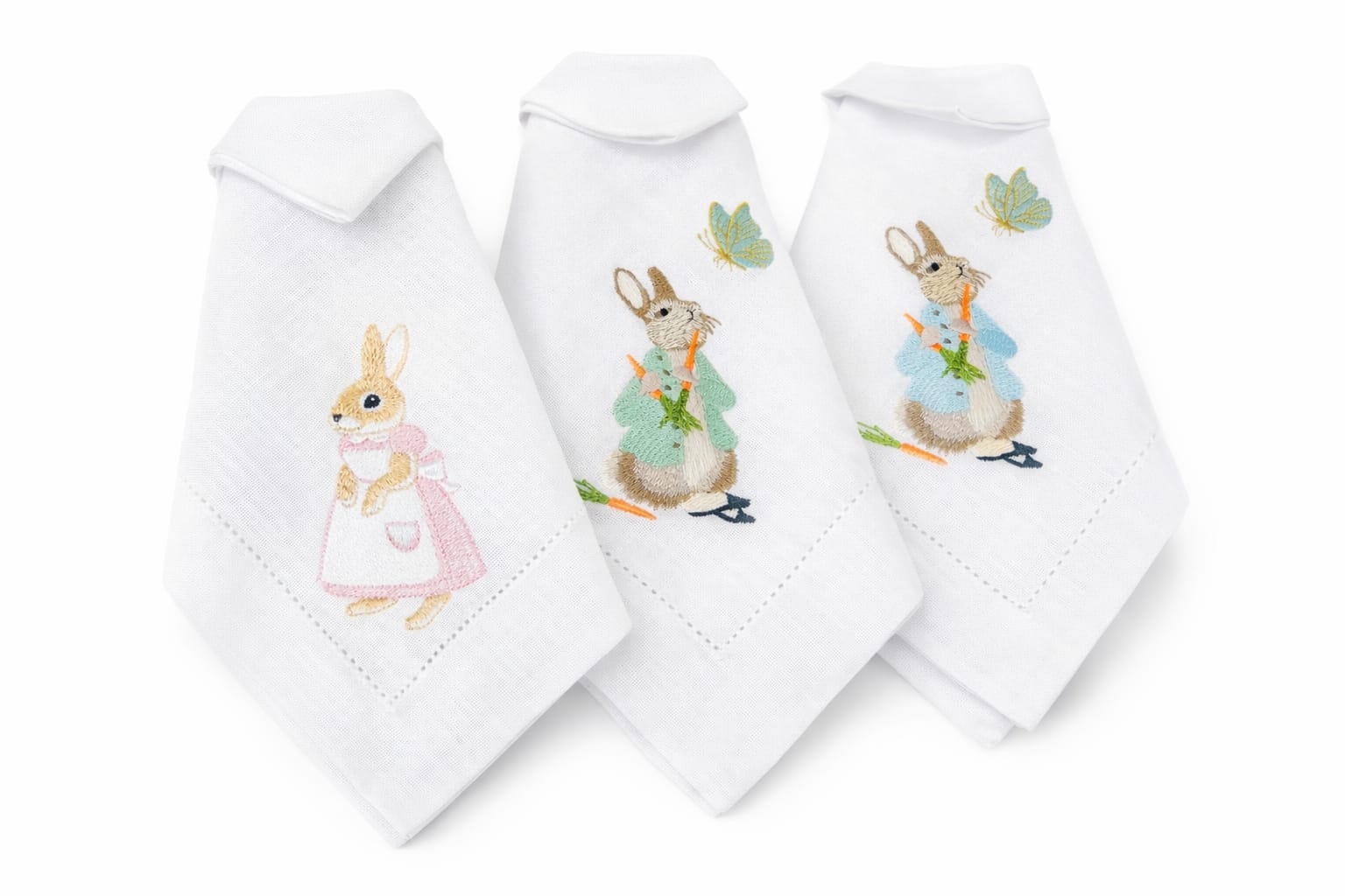 Easter Bunny Embroidered Napkin – Cotton & Linen Blend (45×45cm) | Spring Table Decor