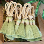 Tassel Napkin Ring Boho Set Dining Decor Wedding Bundle Rustic Gift Handmade Accent Table Holder Cotton Design Farmhouse Style Special Set