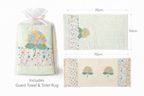 Bathroom Gift Set – Embroidered Guest Towel & Toilet Rug | Handmade Home Gift