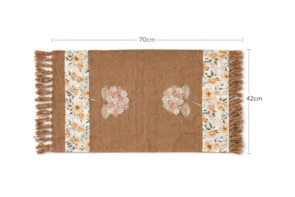 Bathroom Gift Set – Embroidered Guest Towel & Toilet Rug | Handmade Home Gift