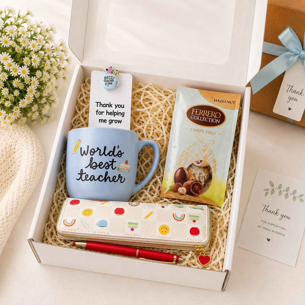 Teacher Appreciation Gift Box | Teacher Mug Gift Set | Thank You Teacher Gift | End of Year Teacher Gift | Ready to Gift