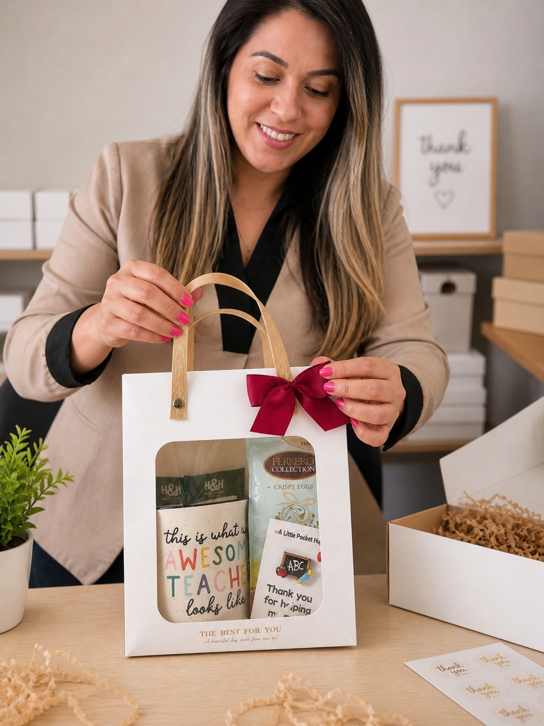 Teacher Appreciation Gift Box | Thank You Teacher Mug Gift Set | End of Year Teacher Gift | Ready to Gift Box
