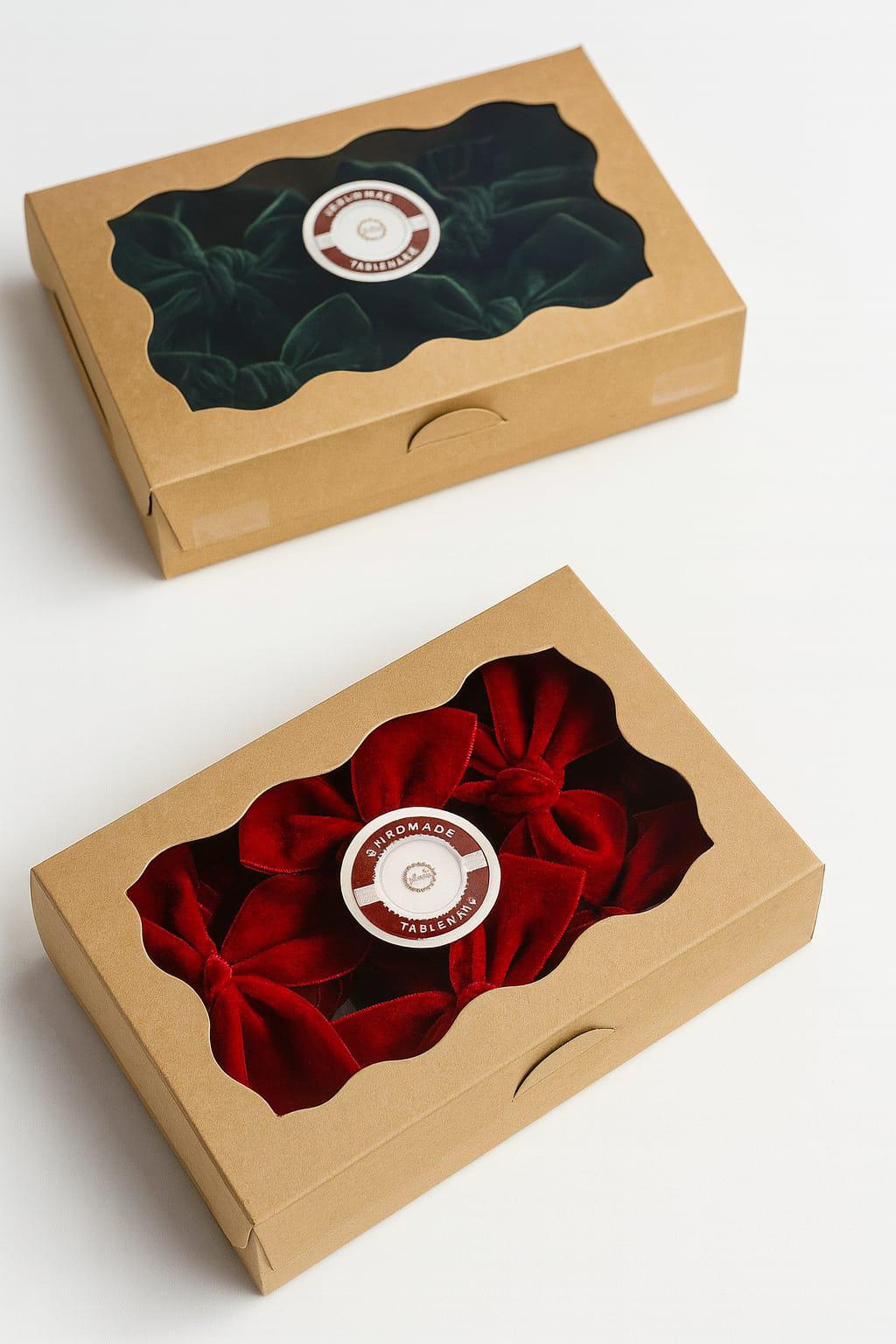 Velvet Bow Napkin Rings – Set of 4 | Holiday Table Décor, Wedding & Party Serviette Holders (Red or Green)