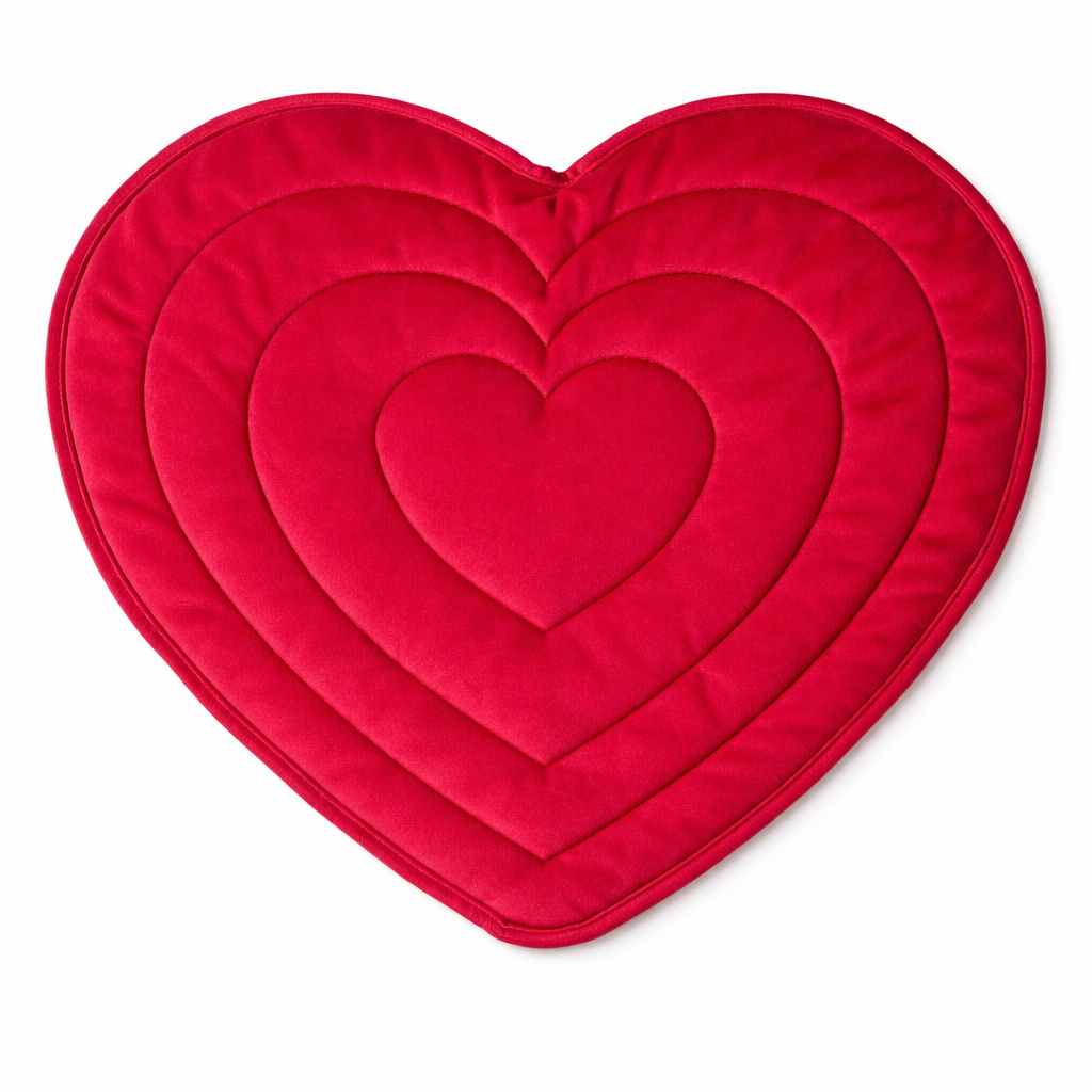 Heart Shaped Placemats – Set of 2 | Valentine’s Table Décor for Romantic Dinners