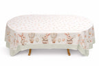 Easter Tablecloth – Spring Bunny Design | Table Linen in Light Pink, Soft Blue & Soft Green