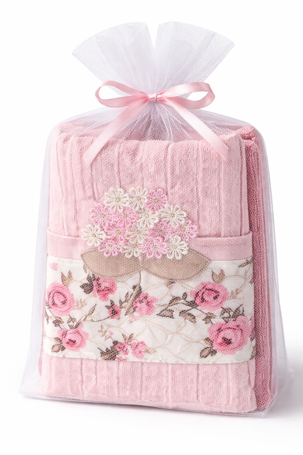 Bathroom Gift Set – Embroidered Guest Towel & Toilet Rug | Handmade Home Gift