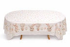 Easter Tablecloth – Spring Bunny Design | Table Linen in Light Pink, Soft Blue & Soft Green