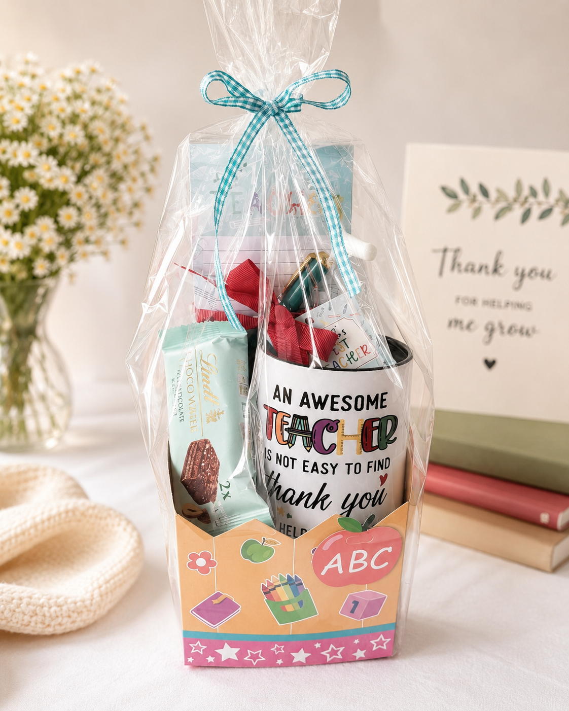 Teacher Appreciation Gift Set | Thank You Teacher Mug Gift | End of Year Teacher Gift | Ready to Gift Teacher Box