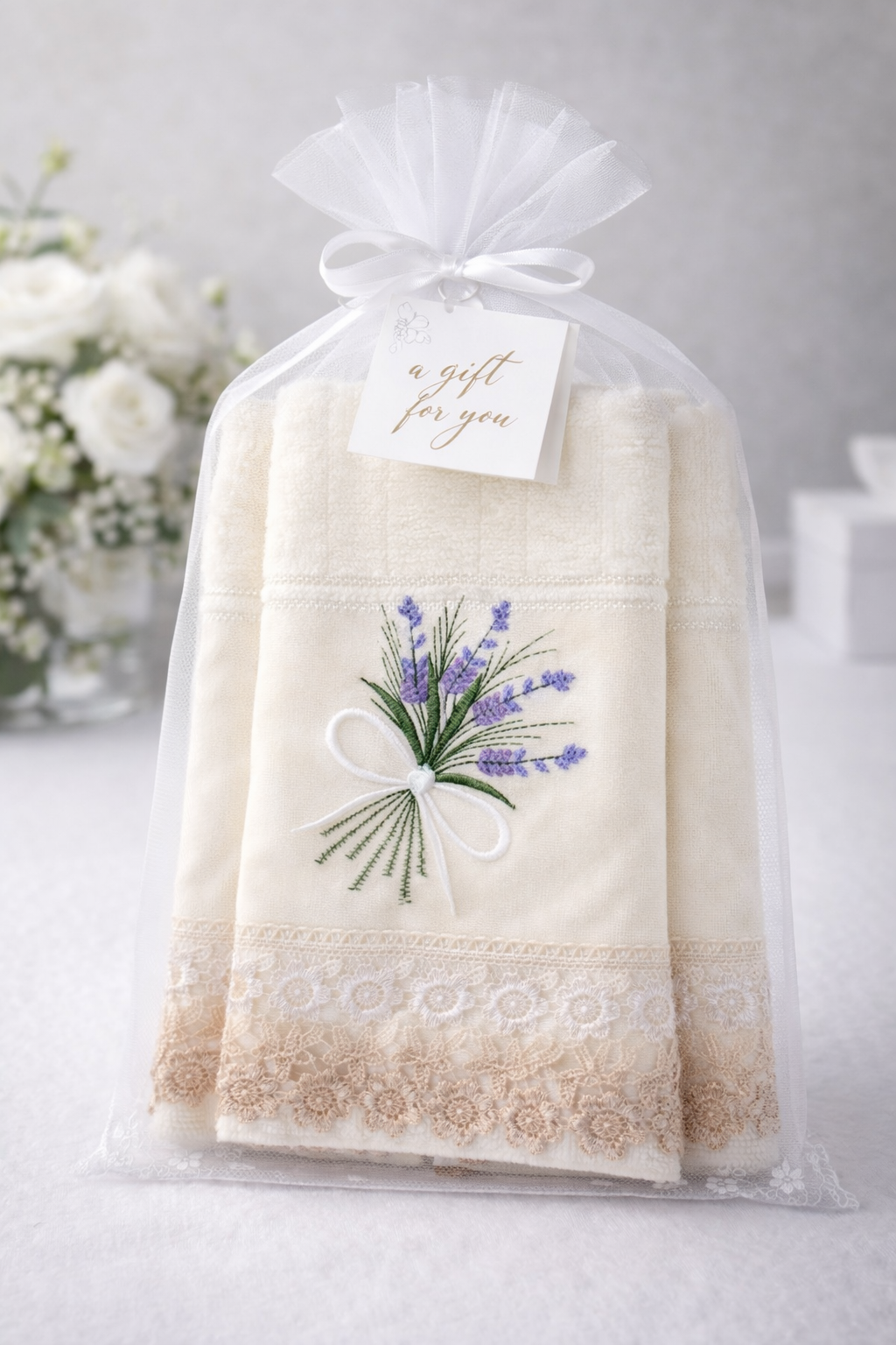 Embroidered Towel Gift Set – Hand & Guest Towels | Mother’s Day & Special Occasion Gift