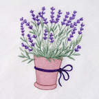 Lavender Embroidered Napkin Set (Set of 6) – 100% Cotton Table Linen | Elegant Dining Decor