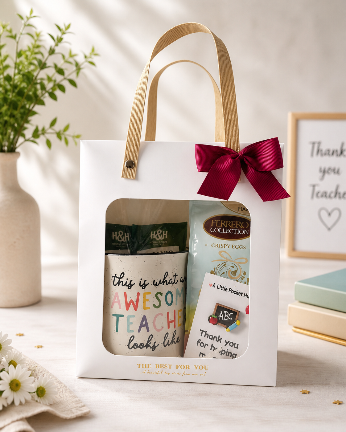 Teacher Appreciation Gift Box | Thank You Teacher Mug Gift Set | End of Year Teacher Gift | Ready to Gift Box