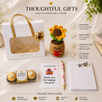 Teacher Appreciation Gift Box – Handmade Sunflower Thank You Gift | Ready to Gift Teacher Present