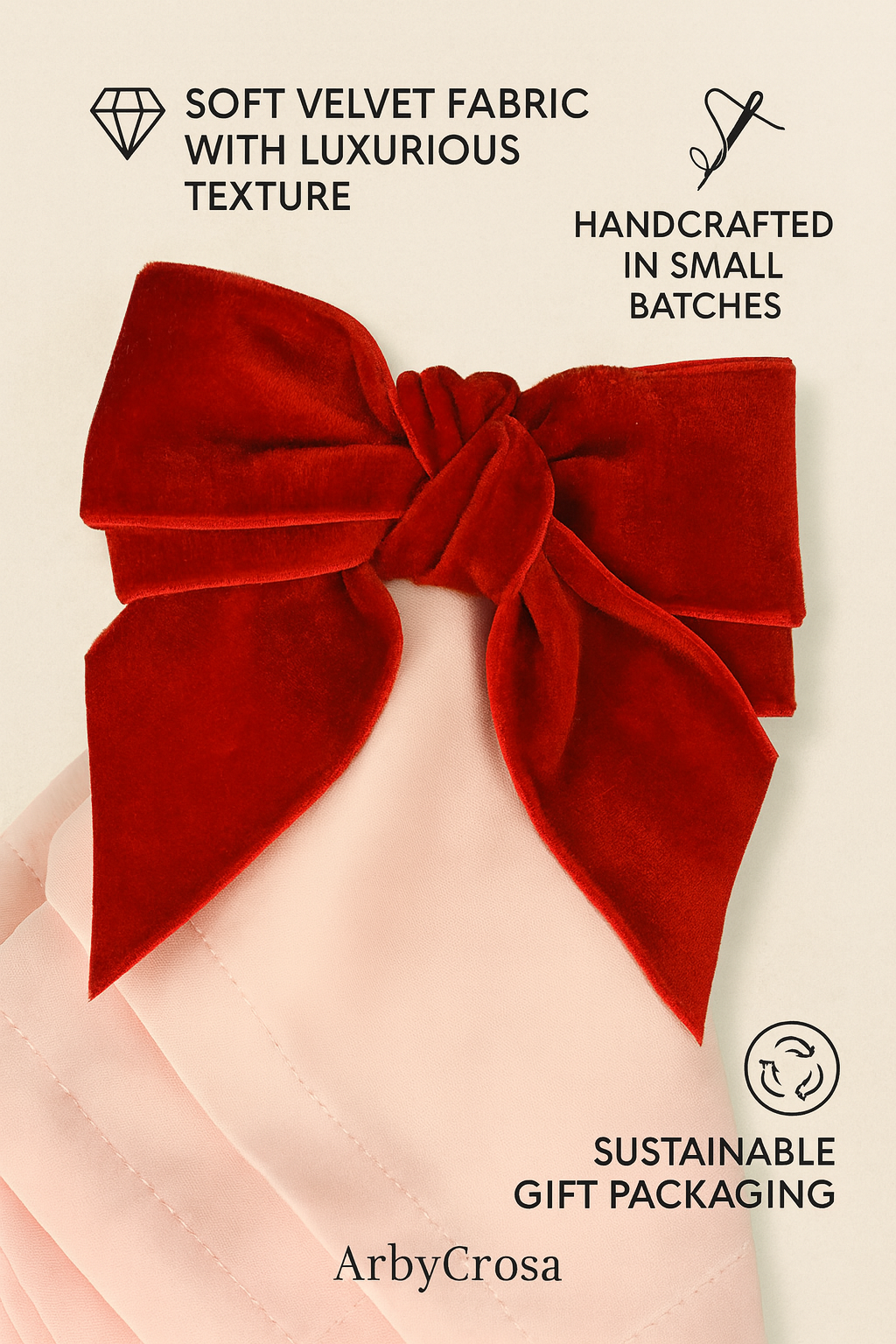 Velvet Bow Napkin Rings – Set of 4 | Holiday Table Décor, Wedding & Party Serviette Holders (Red or Green)