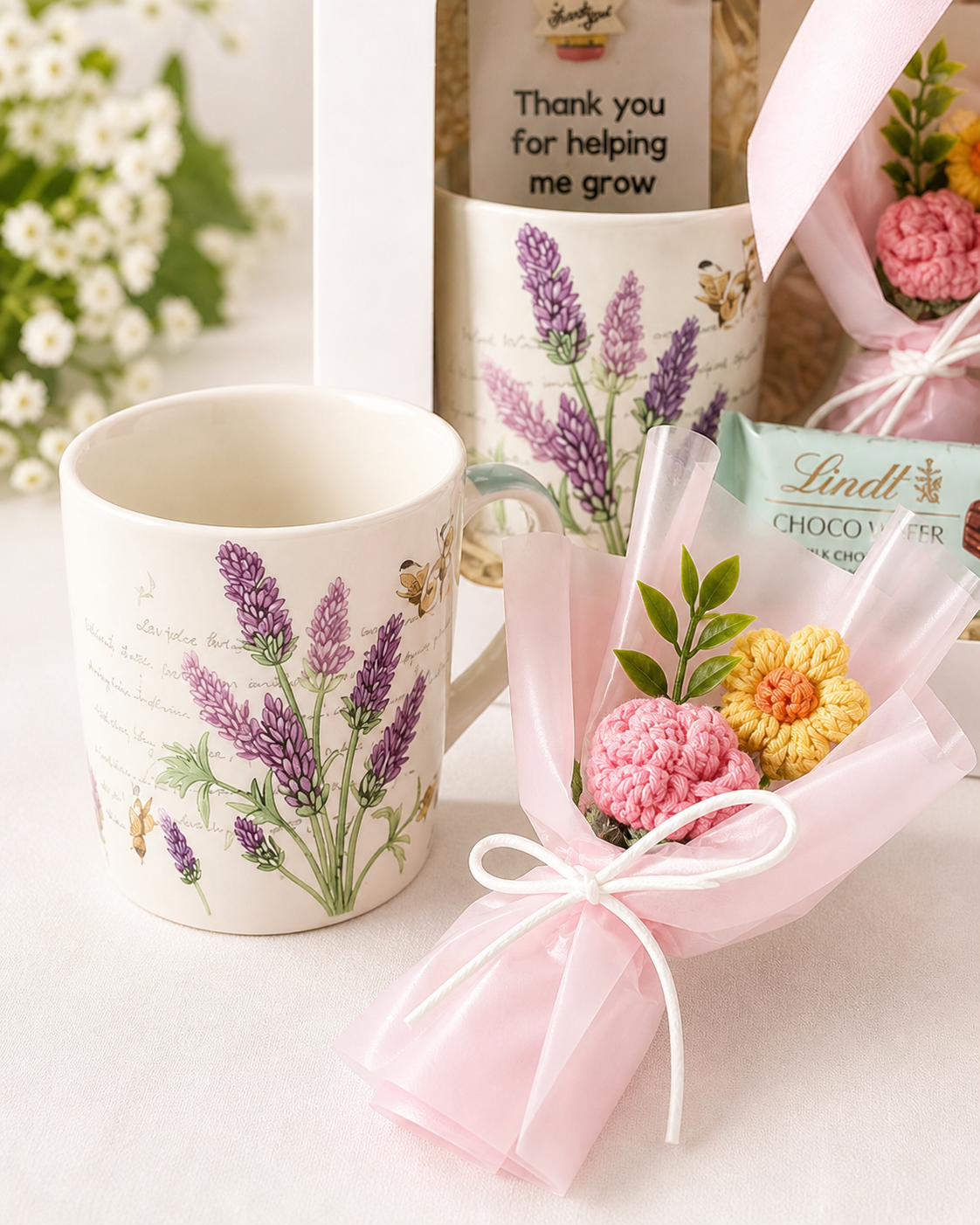 Teacher Appreciation Gift Box | Lavender Mug Gift Set | Thank You Teacher Gift | Ready to Gift Box | Unique Handmade Gift